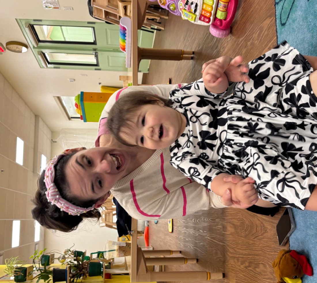 A teacher and toddler in the ECLC classroom